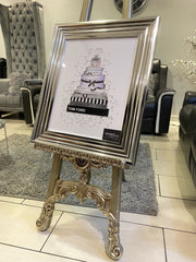 Tom Ford Designer Boxes Dior Lilac Wall Art Chrome Frame