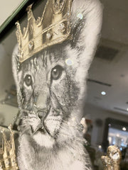 Triple Cubs Crown Wall Art Mirror Frame 55Cm X 55Cm