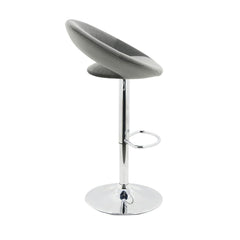 Urban Barstool Round Grey Velvet