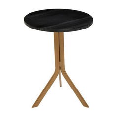 Varana Round Black Marble Top Table - Home Luxe Interior
