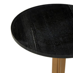 Varana Round Black Marble Top Table - Home Luxe Interior