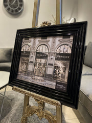 Versace Shop Front Wall Art Black Frame