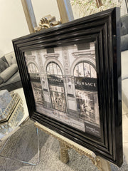 Versace Shop Front Wall Art Black Frame