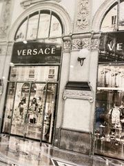 Versace Shop Front Wall Art Black Frame
