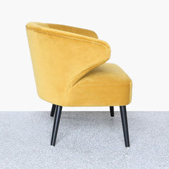 Yellow Wingback Quilted Velvet Easy