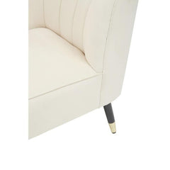 Yvette Cream Velvet Chaise Lounge Home Luxe Interior