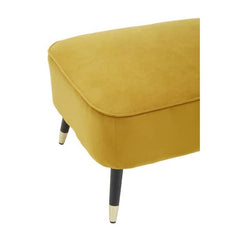 Yvette Mustard Velvet Chaise Lounge Home Luxe Interior