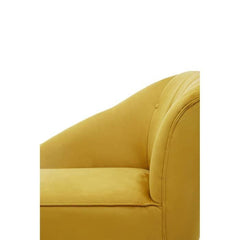 Yvette Mustard Velvet Chaise Lounge Home Luxe Interior