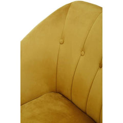 Yvette Mustard Velvet Chaise Lounge Home Luxe Interior