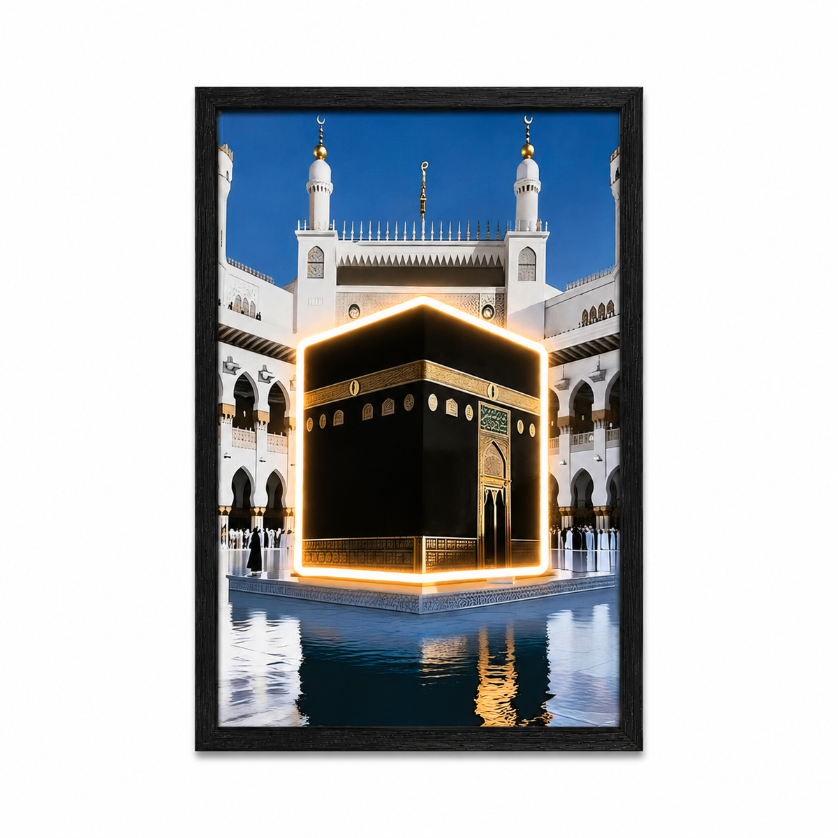 Kaaba Neon LED Wall Art 40x60cm USB Powered Islamic Home Decor