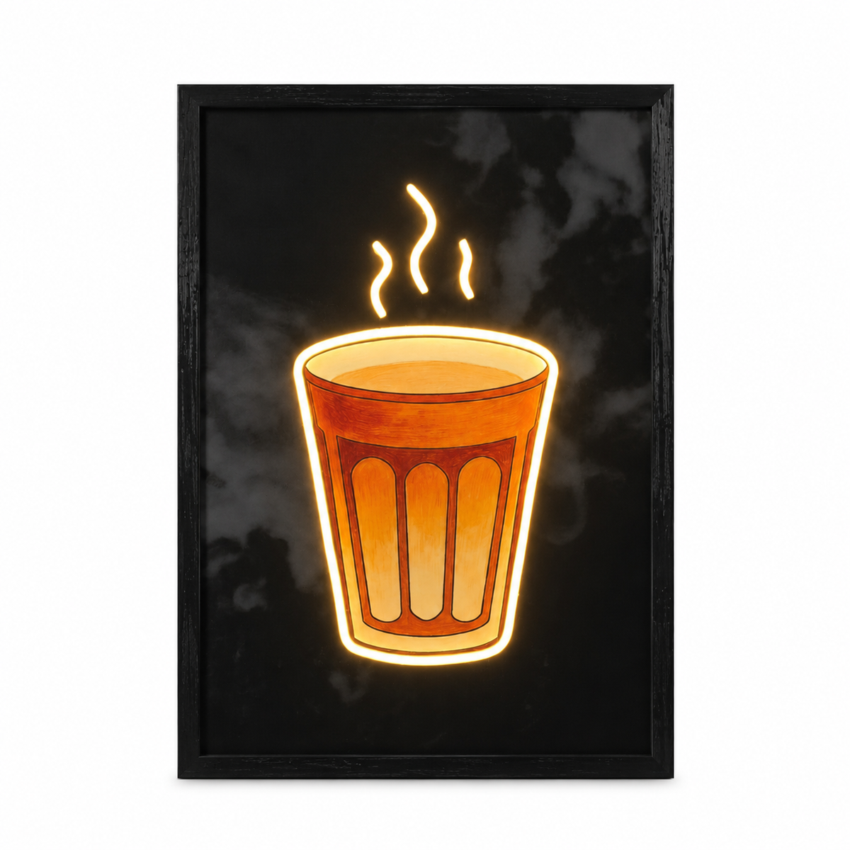Tea Cup Neon LED Wall Art 40x60cm USB Powered Kitchen Home Decor