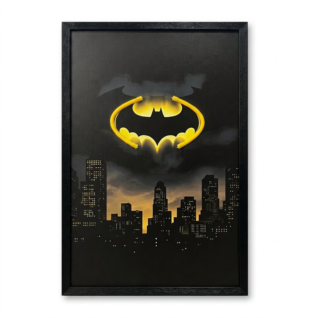 Batman Neon LED Wall Art 40x60cm USB Powered Superhero Decor Sign UK