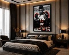 Muhammad Ali Neon LED Wall Art USB Powered Boxing Canvas 40x60cm