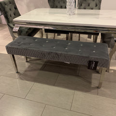 1.6m Marble White Dining Table  Minister Grey Chairs