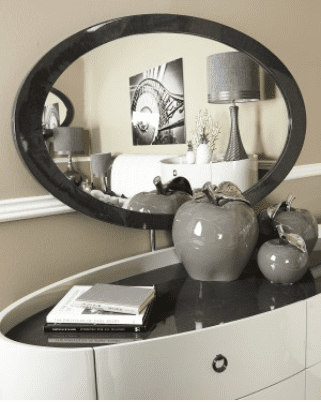 [EKM-AUTOGENERATED]140cm Voke Walnut Wall Mirror Grey