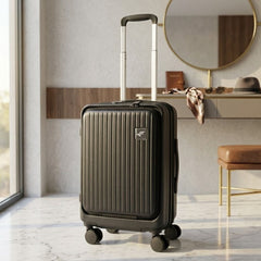 Charging Cabin Case Black - Hard Shell USB-C TSA Travel Suitcase