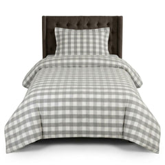 Gaveno Cavailia Natural Gingham Single Duvet Cover Bedding Set