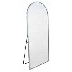 Silver Arch Metal Mirror 60x165cm - Modern Bevelled Wall & Floor Mirror