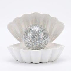 Home Luxe Seashell Pearl Glitter Lamp LED 7 Colour Changing | White