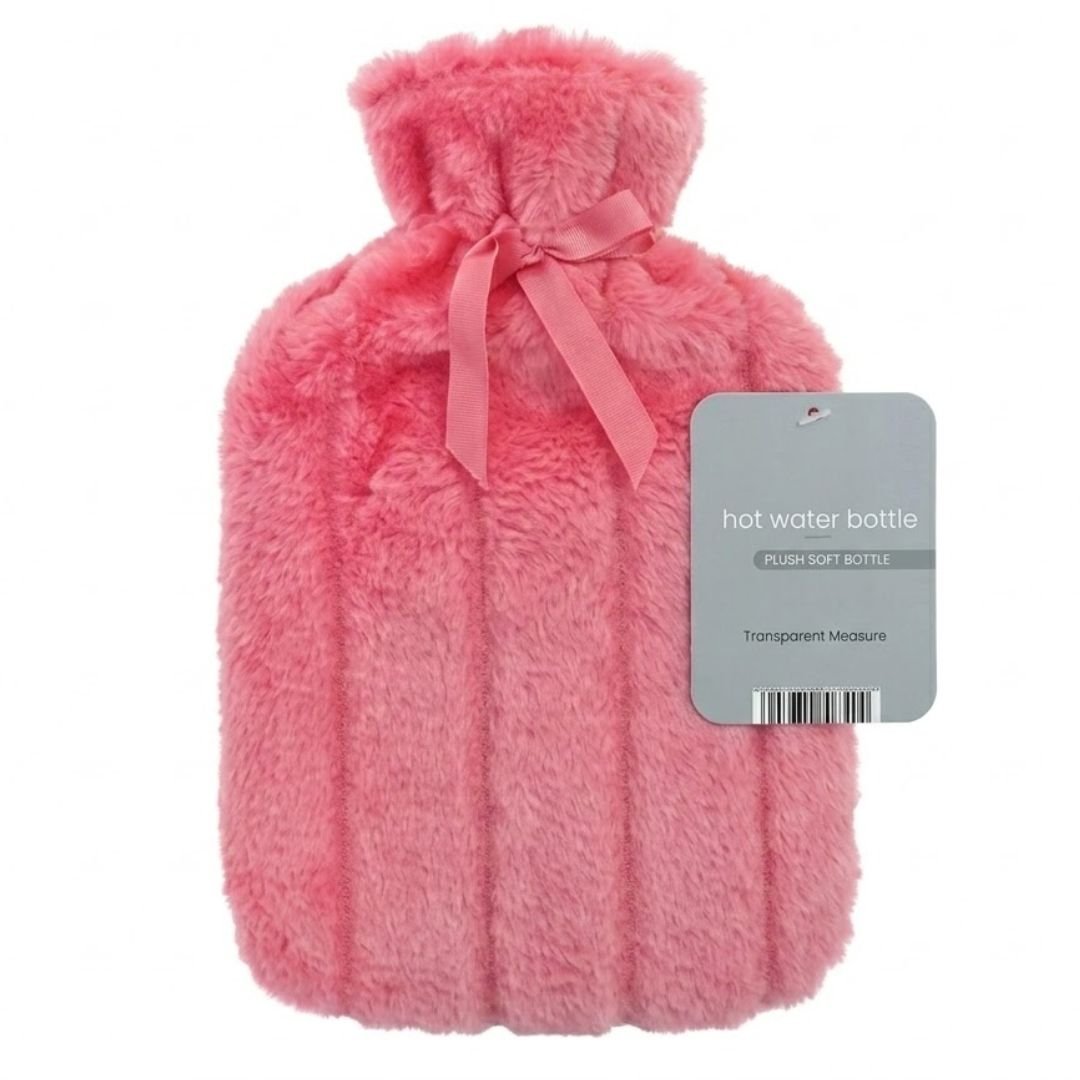 Luxury Faux Fur 2L Hot Water Bottle - Soft Plush Winter Warmers