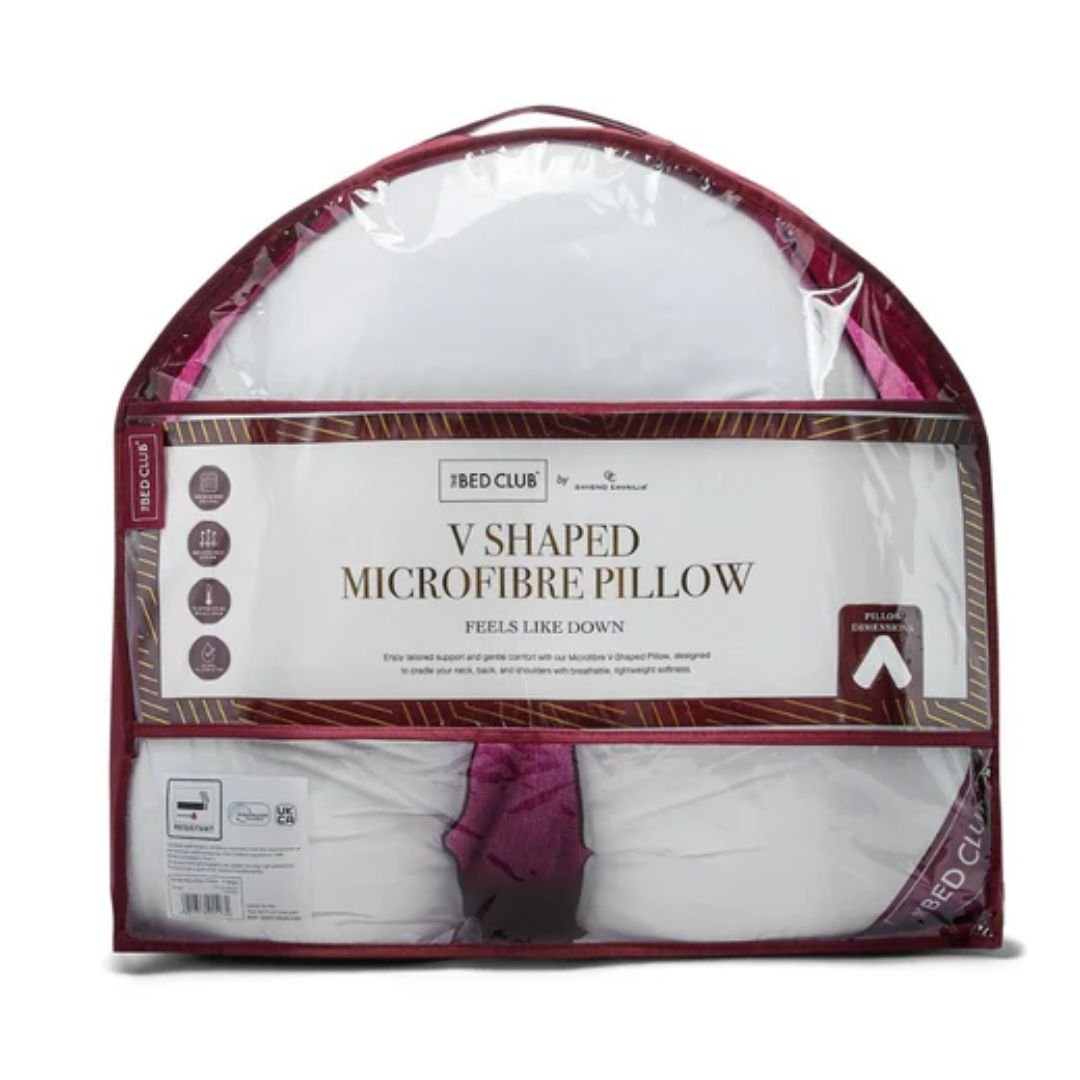 The Bed Club V-Shaped Microfibre Pregnancy and Nursing Support Pillow