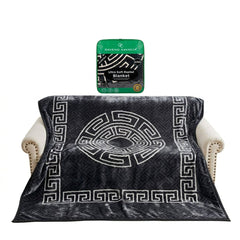 Gaveno Cavailia Charcoal Greek Key King Rashel Blanket 4kg Throw