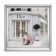 Dior Jewelry Silver Step Frame Luxury Wall Art 70x70cm Home Decor