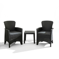 Oxford Charm Bistro Set - 3pc Garden Furniture Set with Armchairs