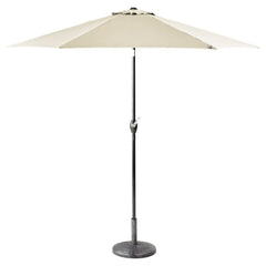 2.7m Cream Garden Parasol with Tilt & Crank Handle - Durable Aluminium