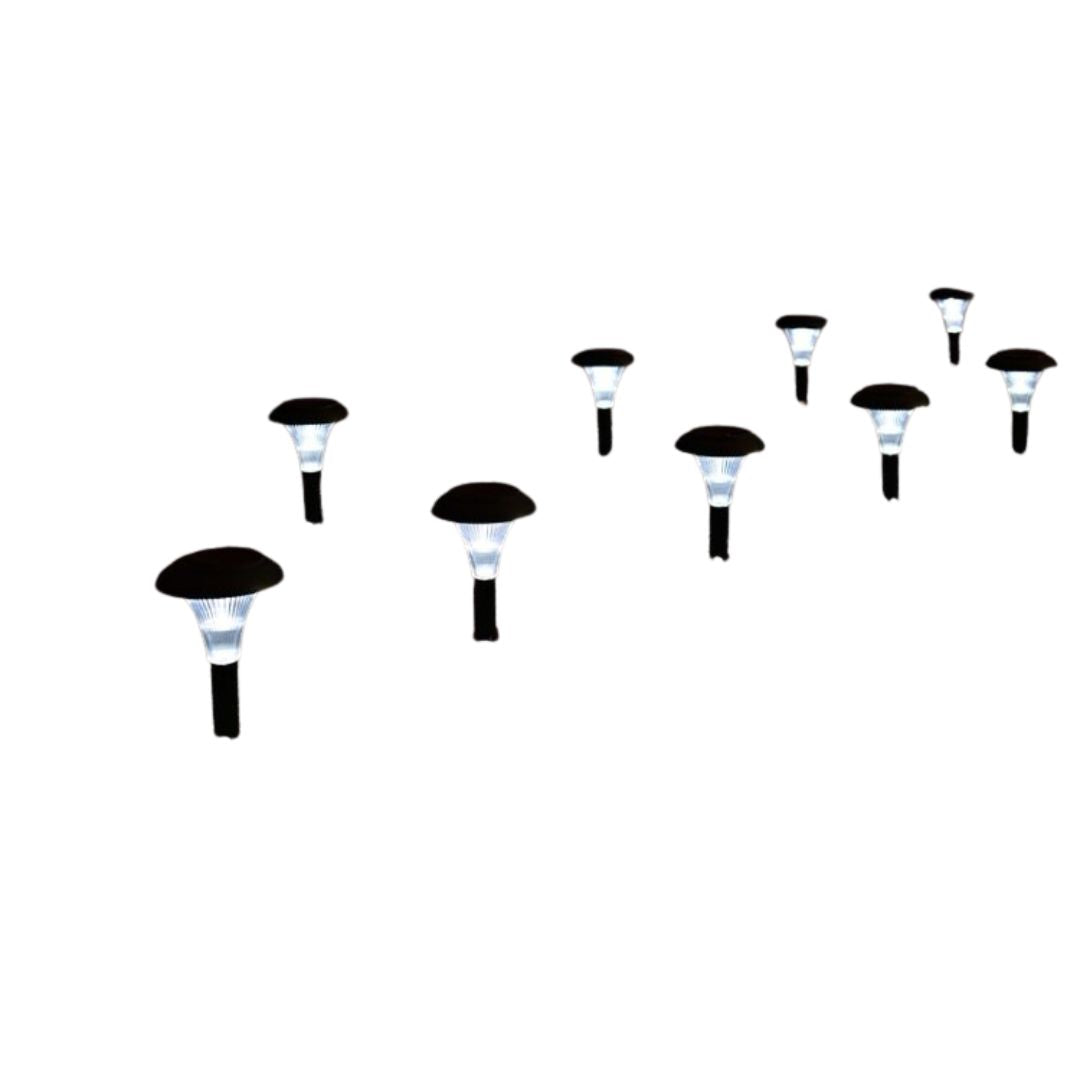 Solar Living Solar Powered Garden Post Lights 8pk - Cool White LED