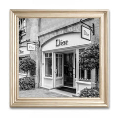 Dior Fashion Champagne Step Frame 70x70cm Luxury Wall Art Home Decor