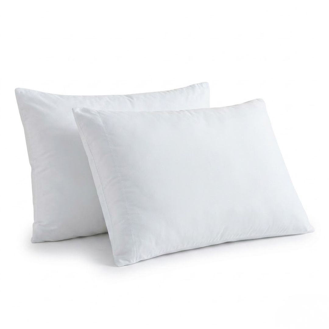 CloudNest Luxury Duck Feather Pillows - Pack of 2 Soft Support Pillows