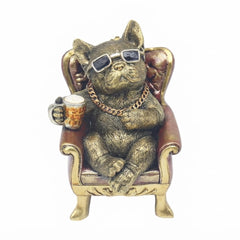 Home Luxe French Bulldog Relax Ornament 17cm - Cool Novelty Dog Figure