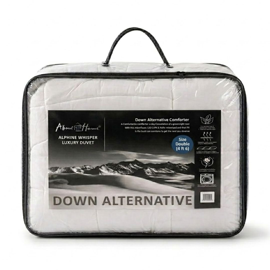 About Home 13.5 TOG Double Down Alternative Duvet - 100% Cotton Outer