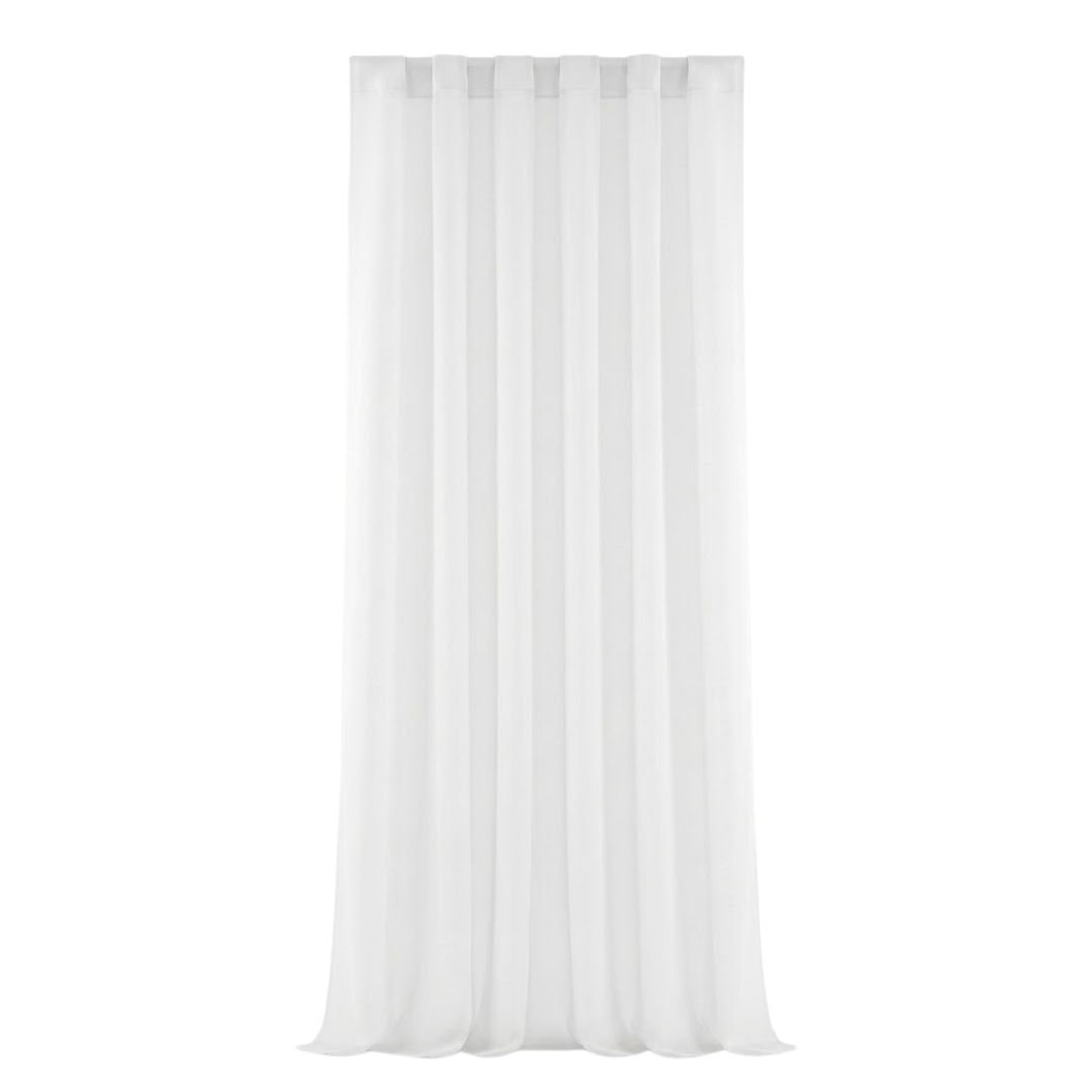 White Amber Textured Voile Curtain Panel - 55" x 90" Home Collection