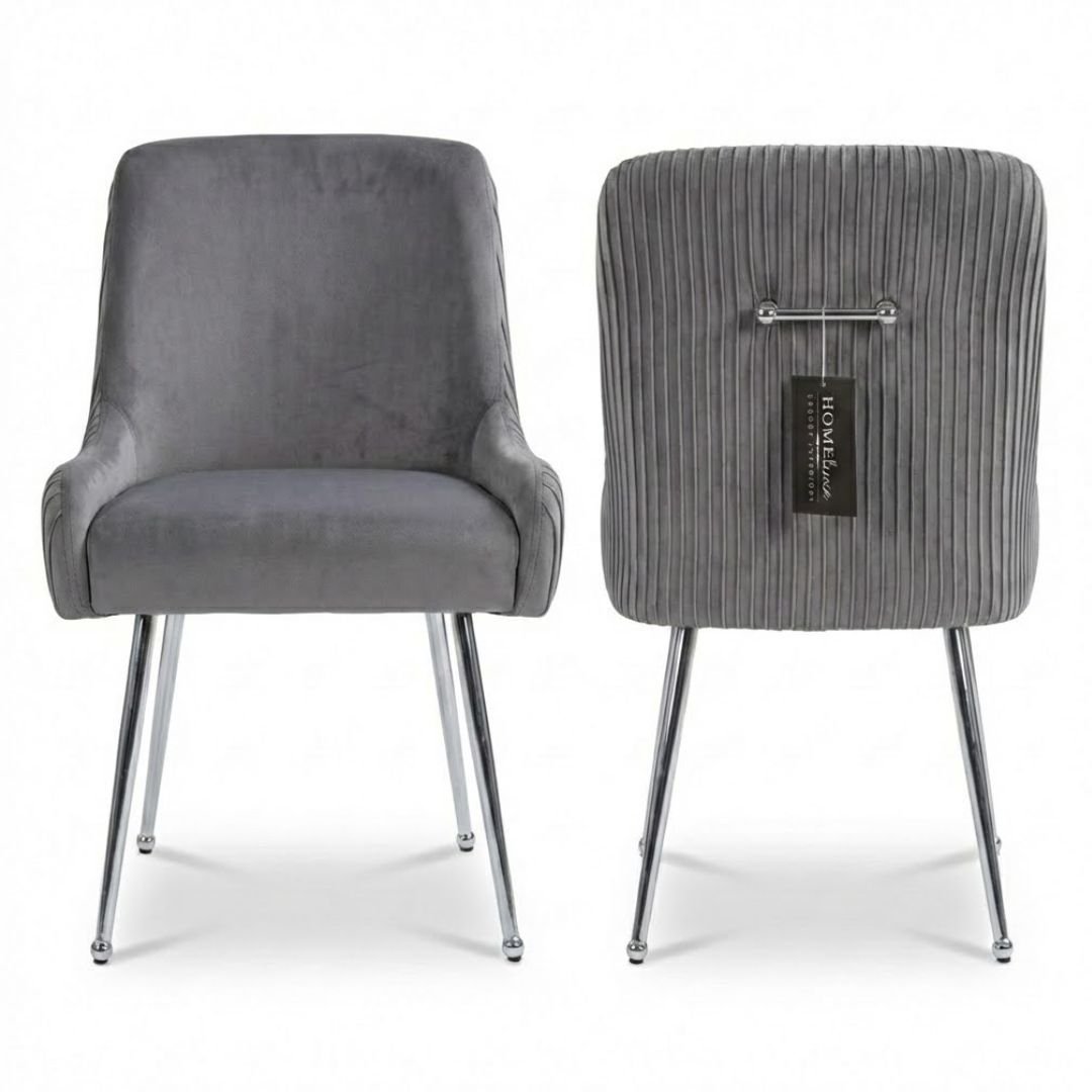 Marco Dining Chair Brushed Velvet Grey