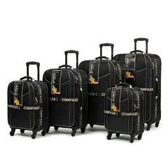Compass 5-Piece Hand Luggage Suitcase Set Expandable Cabin Bags