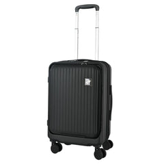 Black Charging Cabin Case - Hardshell Carry On Suitcase with USB Port