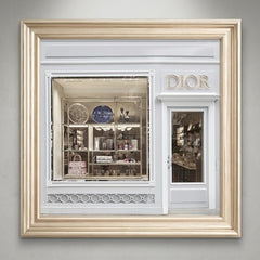 Dior Maison Boutique Champagne Step Frame 70x70cm Luxury Wall Art