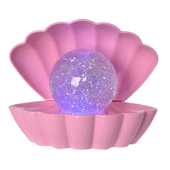 Gibson Gifts Seashell Glitter Lamp - RGB Ambient Light & Night Light