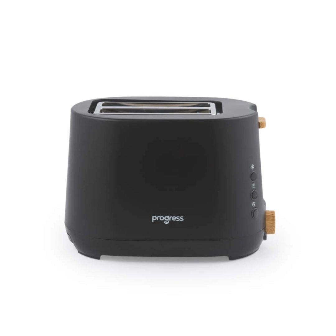 Progress Skara 2-Slice Toaster - 750W with 6 Browning Levels, Black