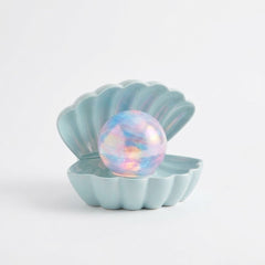 Home Luxe Seashell Dream Swirl Pearl LED Mood Lamp | Aqua Blue