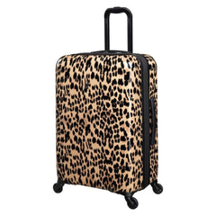 Leopard Print Medium Hard Shell Suitcase 67cm - Expandable Luggage