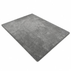 Dark Grey Burton Rabbit Fur Soft Touch Rug Anti Slip Washable UK