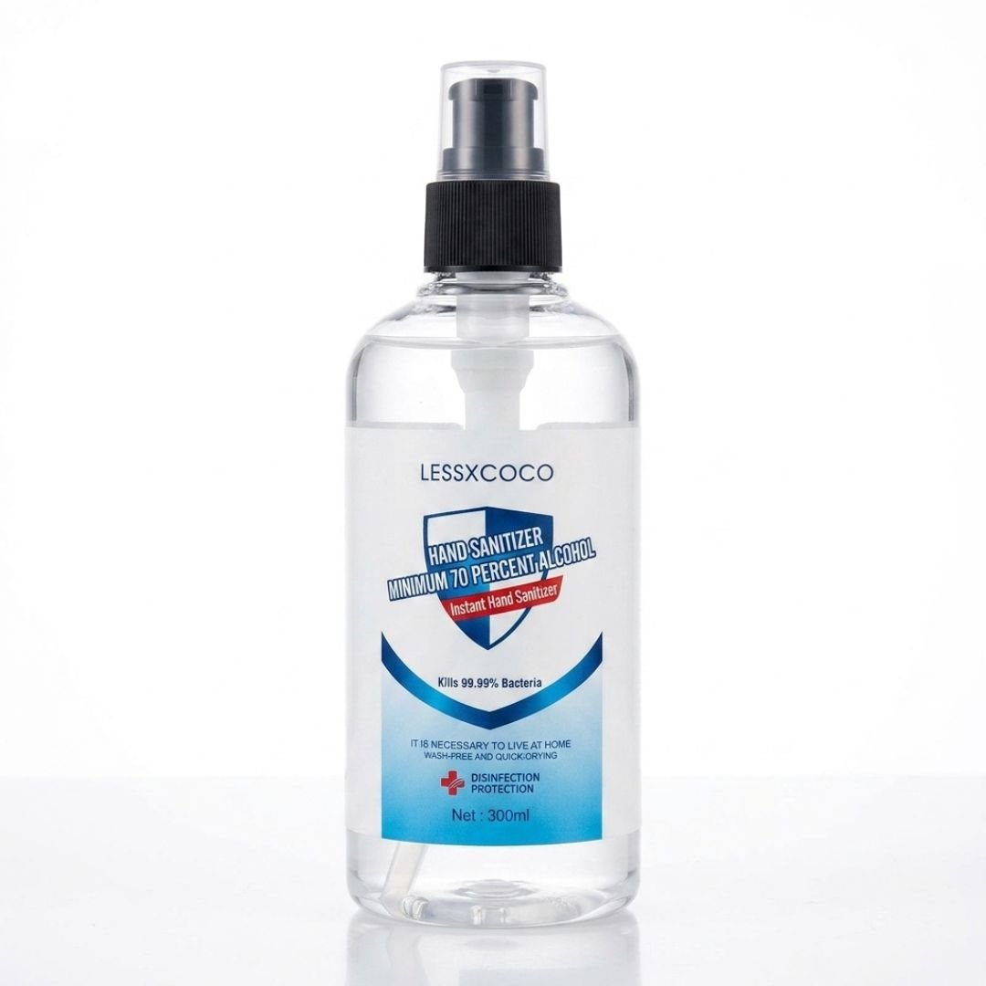Lessxcoco 70% Alcohol Instant Hand Sanitizer 300ml Pump Box of 72