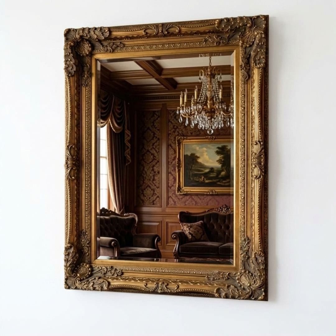 Vintage Antique Gold Wall Mirror 60x90cm Ornate Baroque Chic Frame