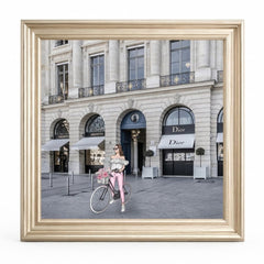 Dior Joaillerie Champagne Step Frame Wall Art 70x70cm Luxury Decor