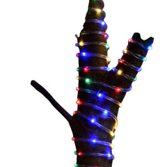 Solar Powered 10m Micro LED Rope Light - 100 Multicolour Garden LEDs