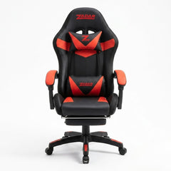 ZADAR Red/Black Musical Gaming Chair with Bluetooth, RGB & Footrest