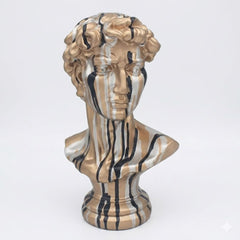 David Gold Renaissance Drip Art Resin Figurine - Modern Bust Decor
